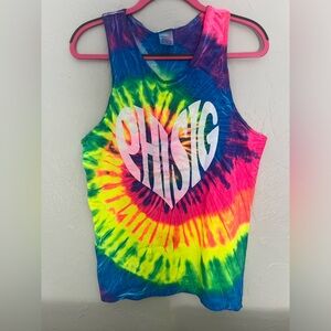 PHI SIGMA SIGMA tie dye tank top neon heart